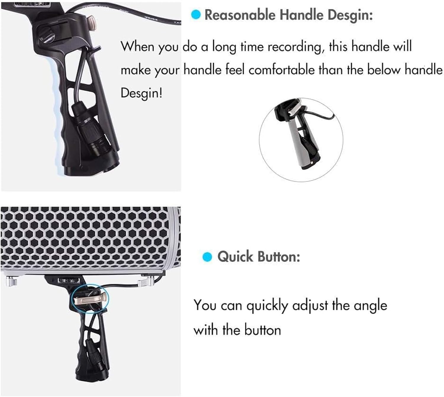 Micolive Upgrade Microphone Windshield Blimp,Windscreen Protect Cage with Shock Mount Suspension System,XLR Cable, Furry Deadcat Compatible with Rode NTG1/2/3/4/5 AT875R,Boya/MKE 600 Shotgun Mic