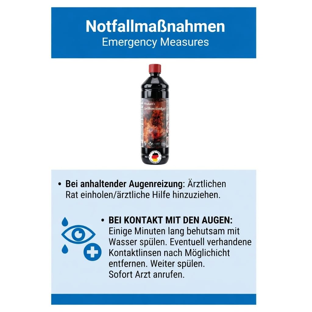 Wotan’s Grillanzündgel – Sicherheits-Grillanzünder flüssig für Holzkohle & Briketts – Geruchsarm & Rauchfrei – mit Kindersicherung (7x1 Liter)