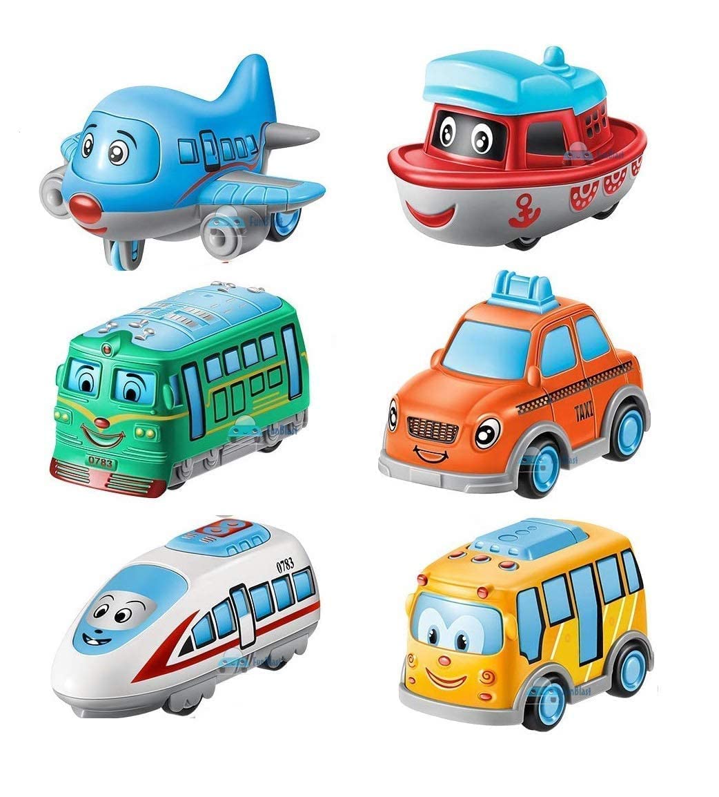 KS ENTERPRISE Exclusive Collection of Toy Cars for 2 3 4 5 Year Old boy, Friction Powered Kids Toddler Car Toy Set (6 PCS Matel Car Set)