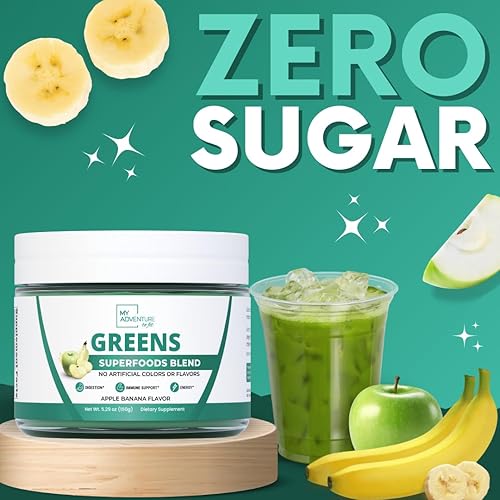 Miniatura 9 de Polvo de superalimento verde para la digestión y la salud intestinal, polvo de mezcla de superalimentos aptos para dieta cetogénica para apoyo