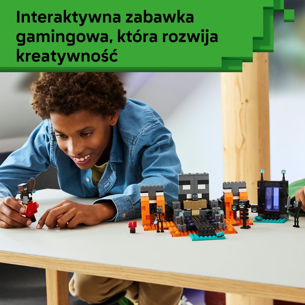 LEGO Minecraft Walka z Witherem 21590 | Przygoda w spaczonym lesie, zabawka dla 8-latka, prezent dla gracza w Minecrafta, zestaw klocków dla dzieci, 494 elementy