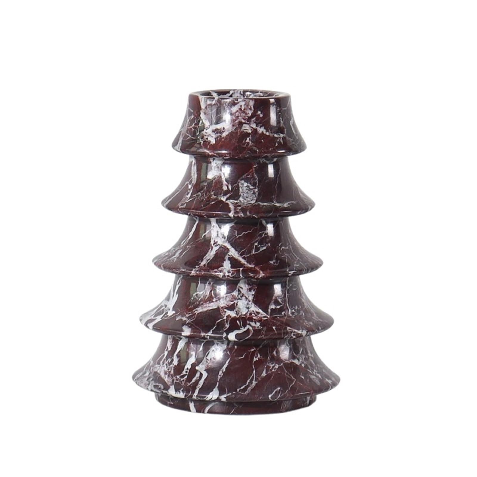 Vase Tree Shape Marble Vase For Living Room Entryway Bookshelf Mantel Table Centerpieces Decorative Xmas Decoration(Color01)