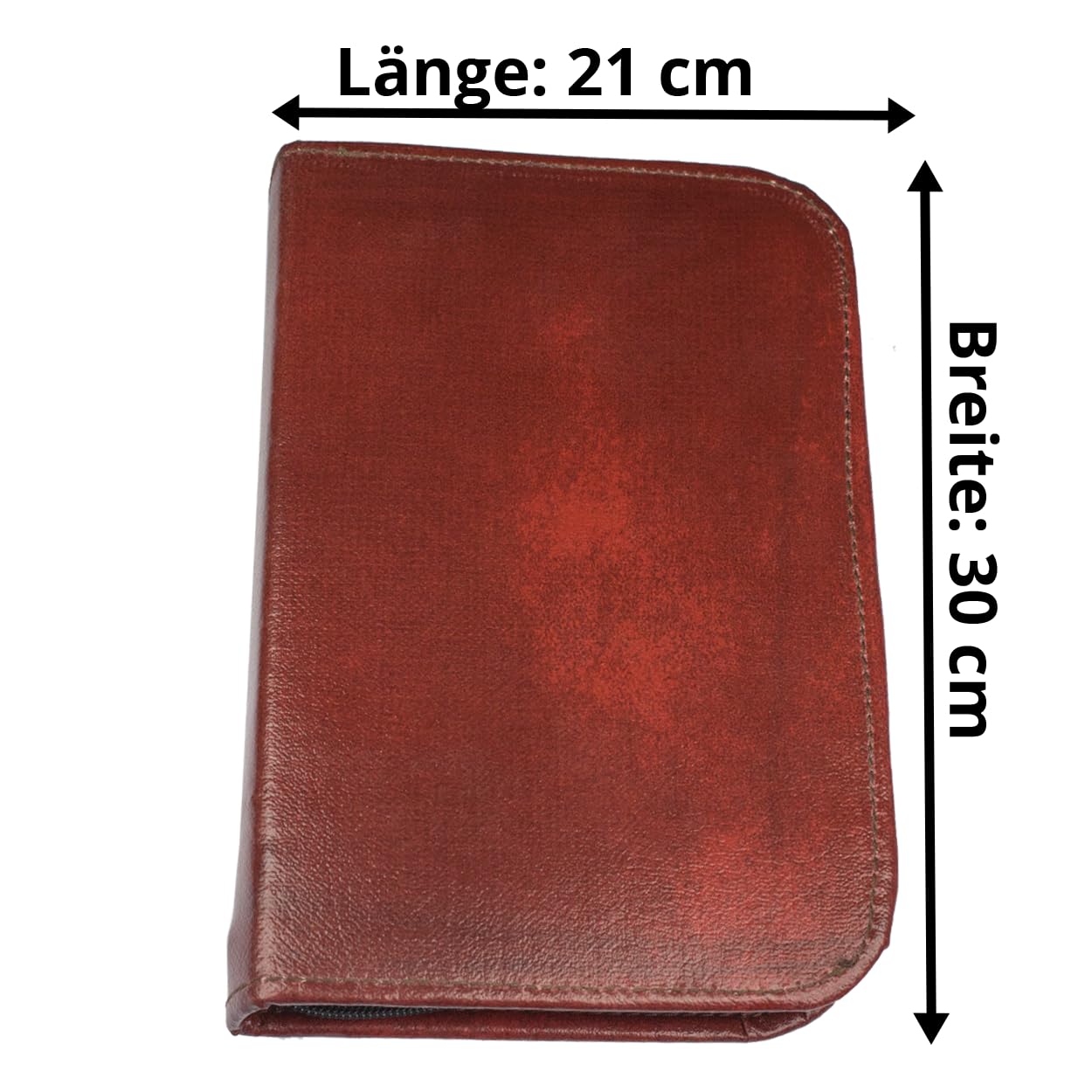 Pediküre-Set - Nagelpflege Etui aus Kunstleder - Farbe: Rot - 7-teilig - Nagelzange - Nagelschere - Hautschere - Nagelfeile - Eckenfeile - Nagelhautschieber