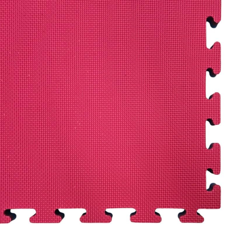 Tatami ad incastro Tatami Sportivi Ad Incastro Rosso/Blu, 100x100x3 cm, con Cornice Perimetrale - Materassino per Palestra, Workout, Ginnastica - Protezione per Pavimenti, Lavabile e Reversibile