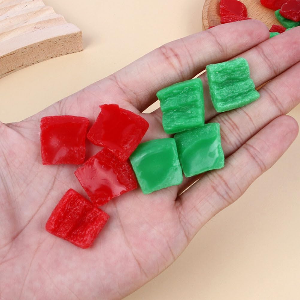 BESTOYARD 25Pcs Artificial Pepper Slices 0.62In Realistic Fake Pepper Models for Food Photography Kitchen Display Party Decoration