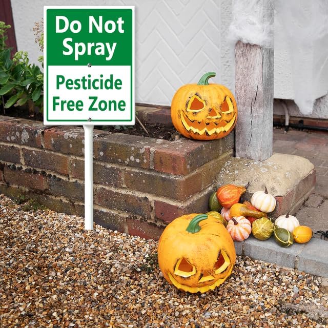 Do Not Spray Yard Sign and Stake Kit, No Spray Sign Weatherproof Outdoor Garden Signs for Easy Mounting Indoor Outdoor Garden Lawn Yard Decor, Sturdy Aluminum Sign 7×8.8inch - Image 6