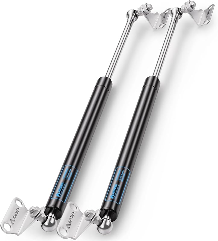 ARANA Gas Struts 20" 200lb with Brackets for Heavy Lid, 2 Pack | Heavy duty lift support fits RV bed, Trap & Blico door, Durable gas spring for 160-220lb lids