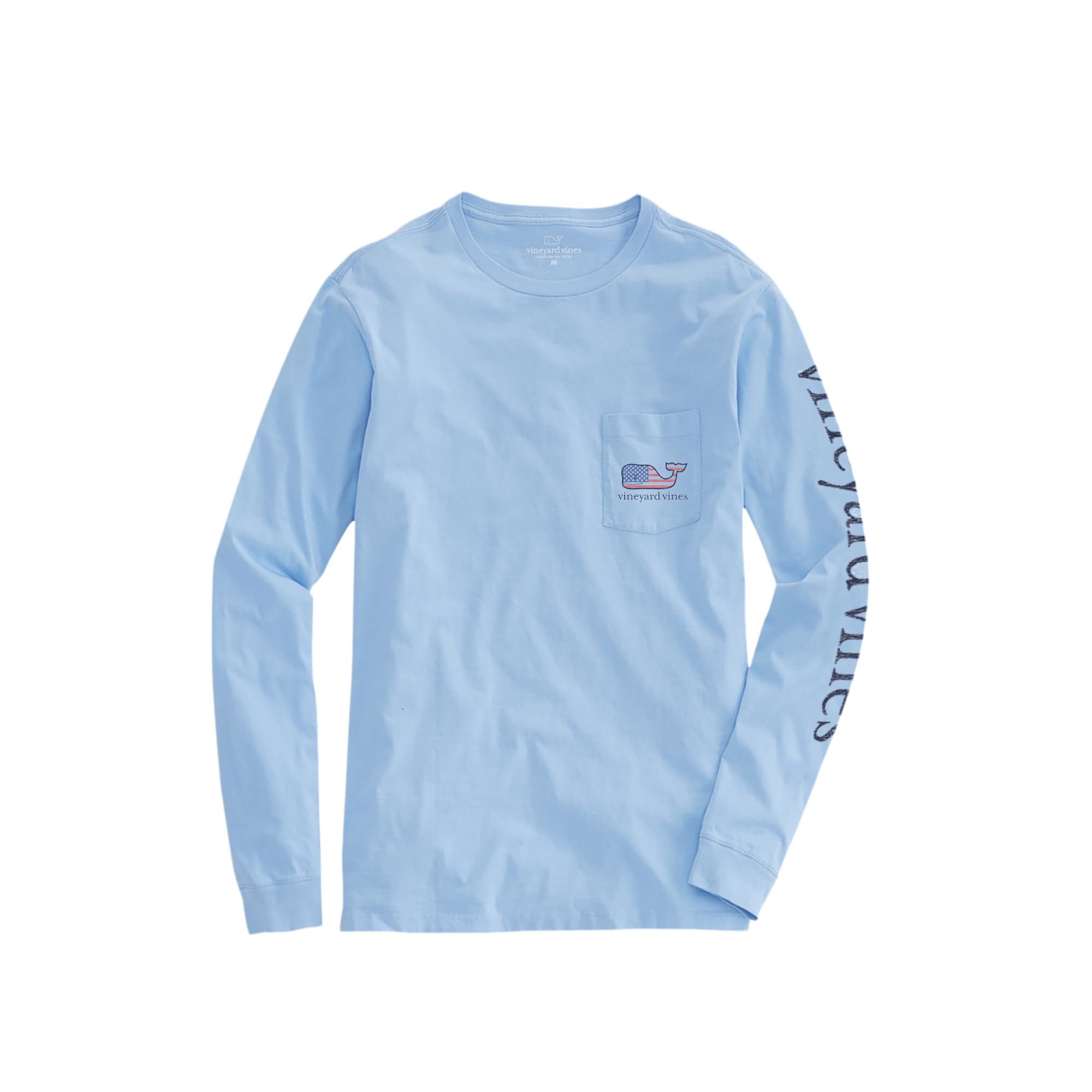 Vineyard Vines Mens Flag Whale Long-Sleeve Pocket Tee product thumbnail 4