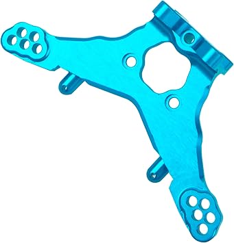 Metal Front & Rear Shock Tower RC Shocks Damper Mount Set Compatible with Losi 1/18 Mini-T 2.0 2WD Stadium RC Truck Hop-Up Parts (Blue)