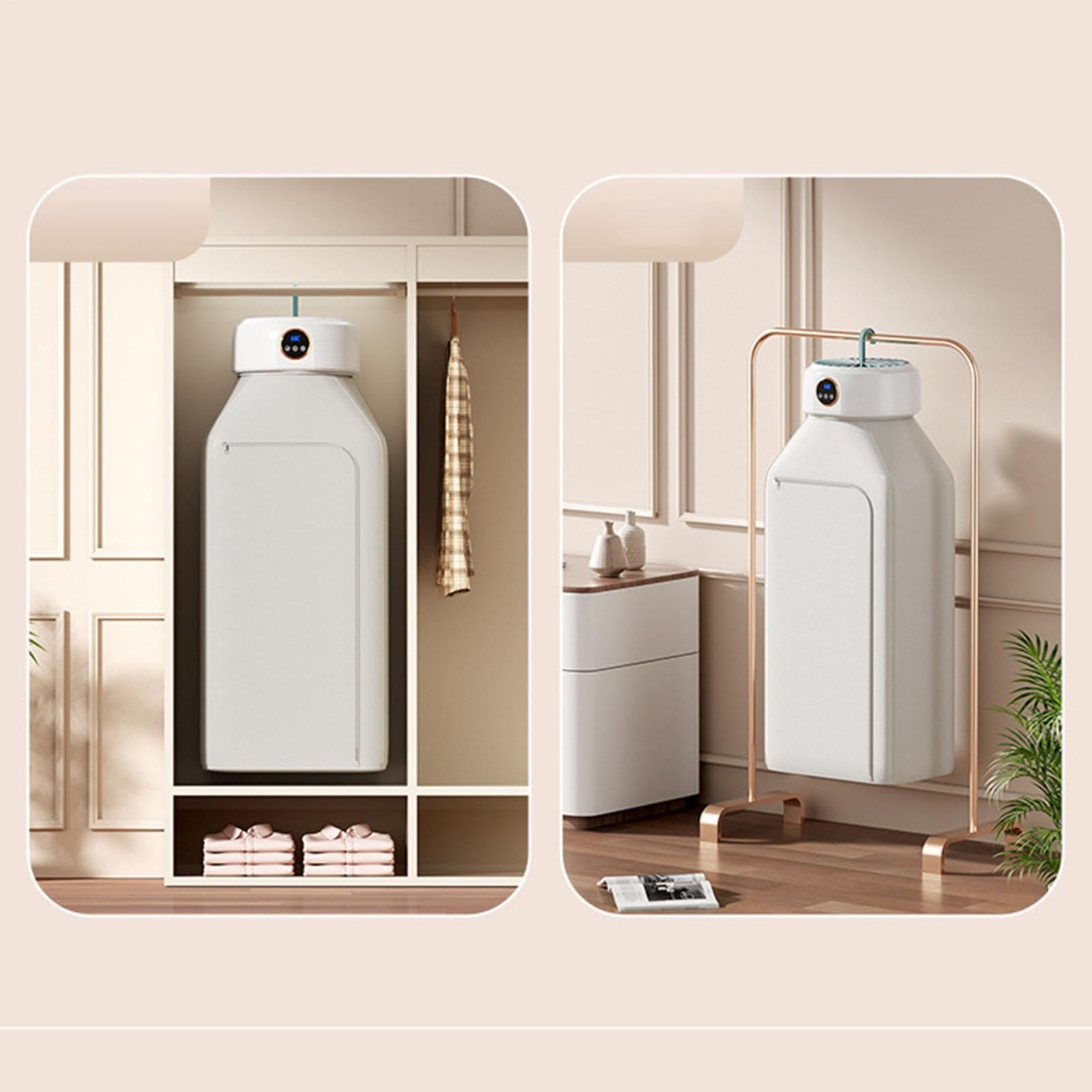 Portable Dryer Machine, 600W Compact Dryer, No Drill, Easy To Use, Portable for Dried Clothes Indoors