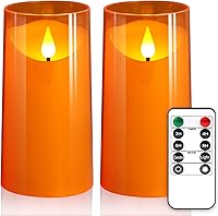 Vista 15 de NURADA Velas sin llama con temporizador remoto: juego de velas falsas de pilar LED de mecha 3D que funcionan con pilas para bodas, cumpleaños, día