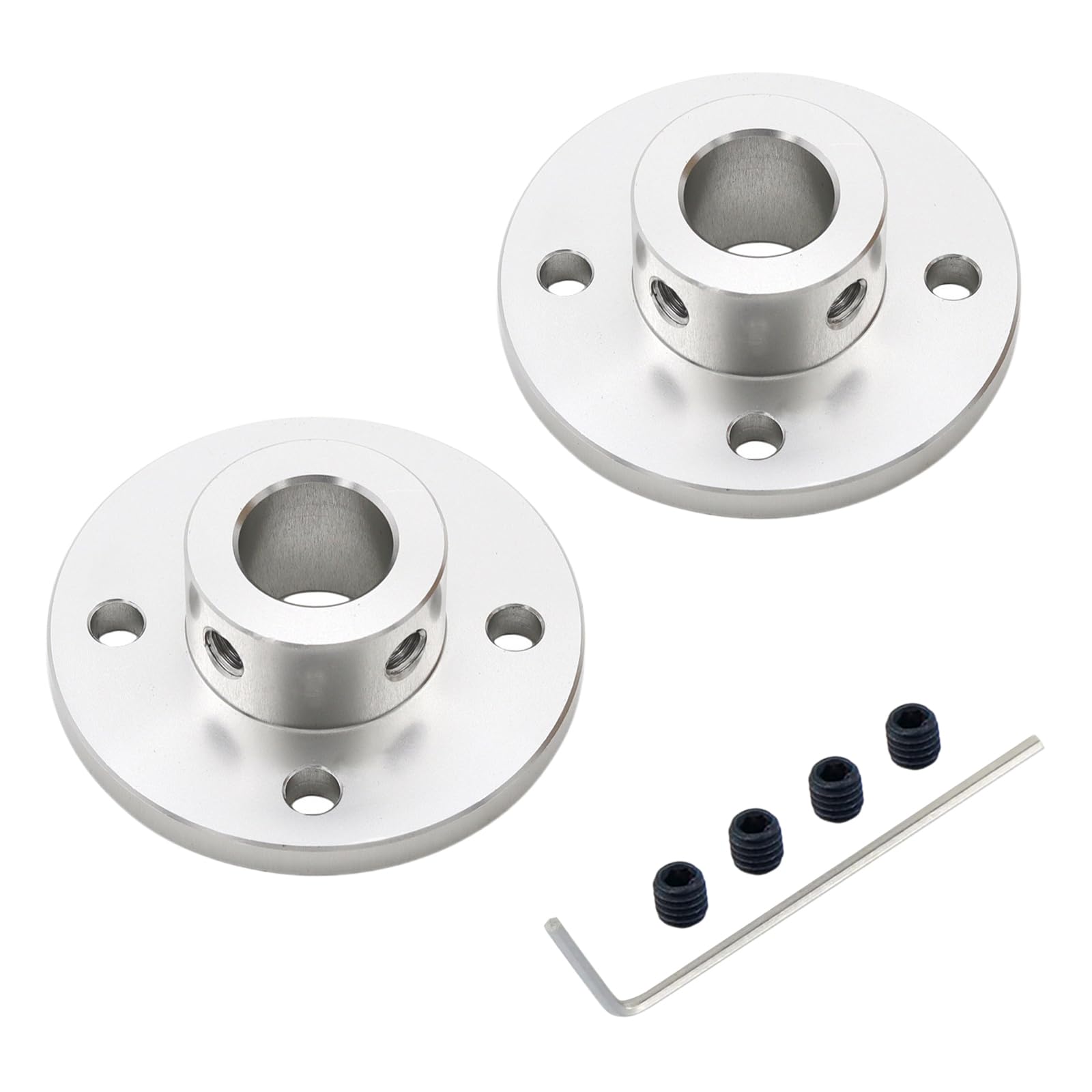 2Pcs 14mm Rigid Flange Shaft Coupling, Aluminum Alloy Flange Coupling Motor Guide Shaft Coupler Connector for Motor Accessories, RC Model, DIY Parts