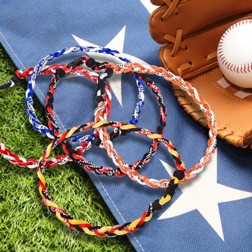18inch Baseball Necklace,Fashion Tri-Braided Rope Tornado Necklace for Sports Fan4