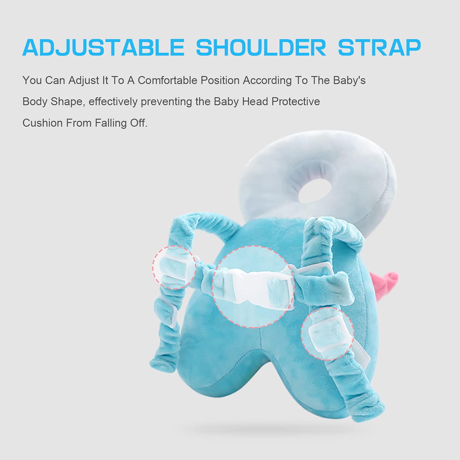 Set Protezione Testa E Ginocchia Bambini - Cuscino Anticaduta Regolabile Con Design Animale - Foto 8