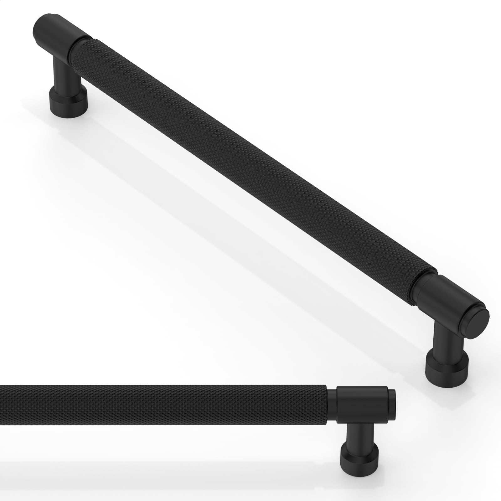 Asimerdeco 10 Pack Matte Black Cabinet Pulls 7.5 Inch(192mm) Kitchen Cupboard Handles Cabinet Hardware Drawer Pulls