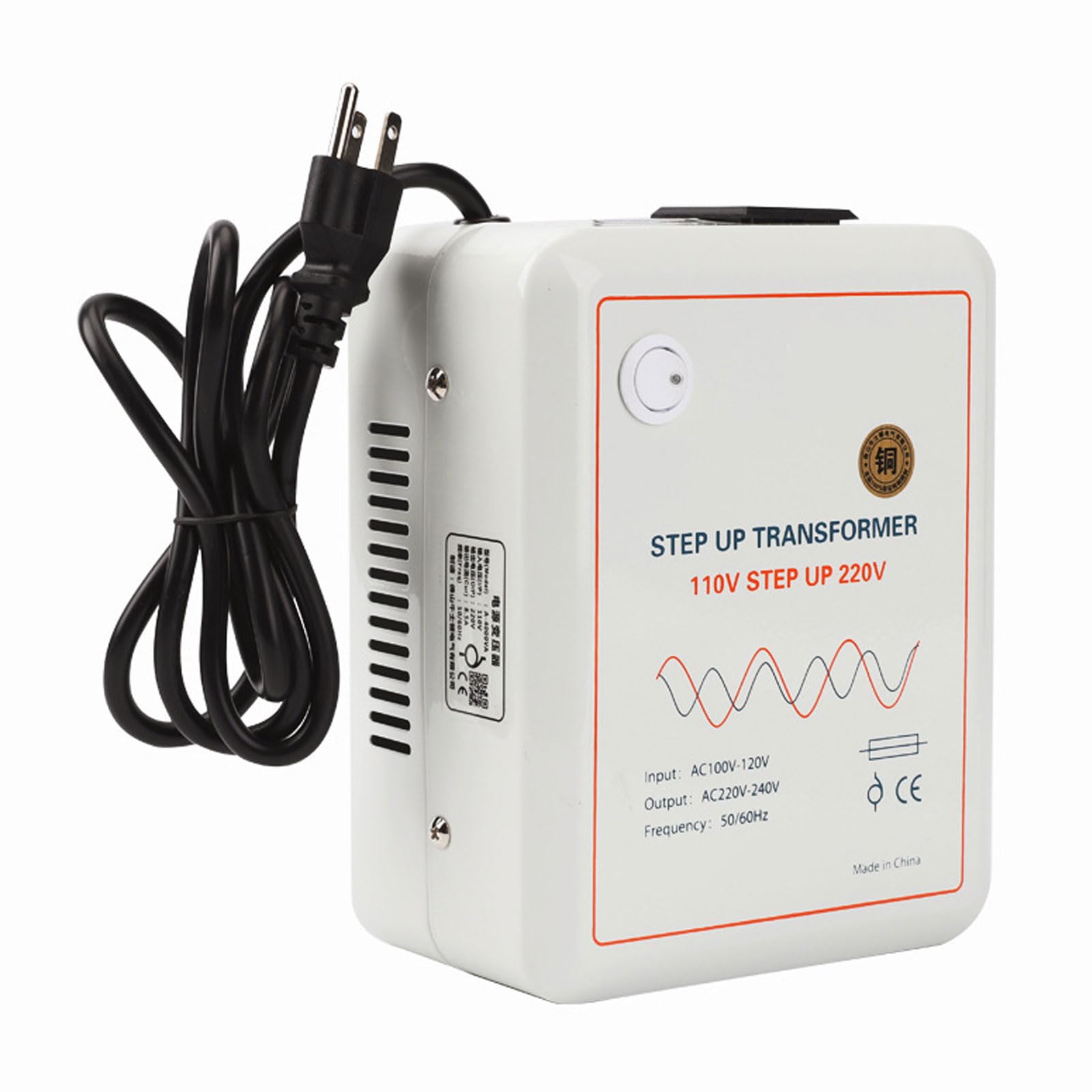 Convertidor Voltaje Transformador Conversión Energía Electrodomésticos Convertidor Elevador 110V A 220V Funcionamiento Silencioso-3000W