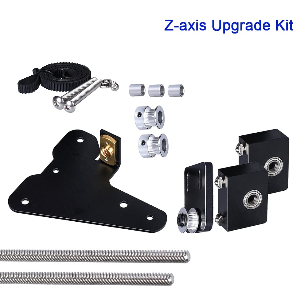 Części drukarki Zestaw do modernizacji osi Z Pojedynczy podwójny wspornik łożyska Zestaw kół napinających z profilem aluminiowym do drukarki 3D Ender3 CR10 Części do naprawy silnika krokowego (kolor: