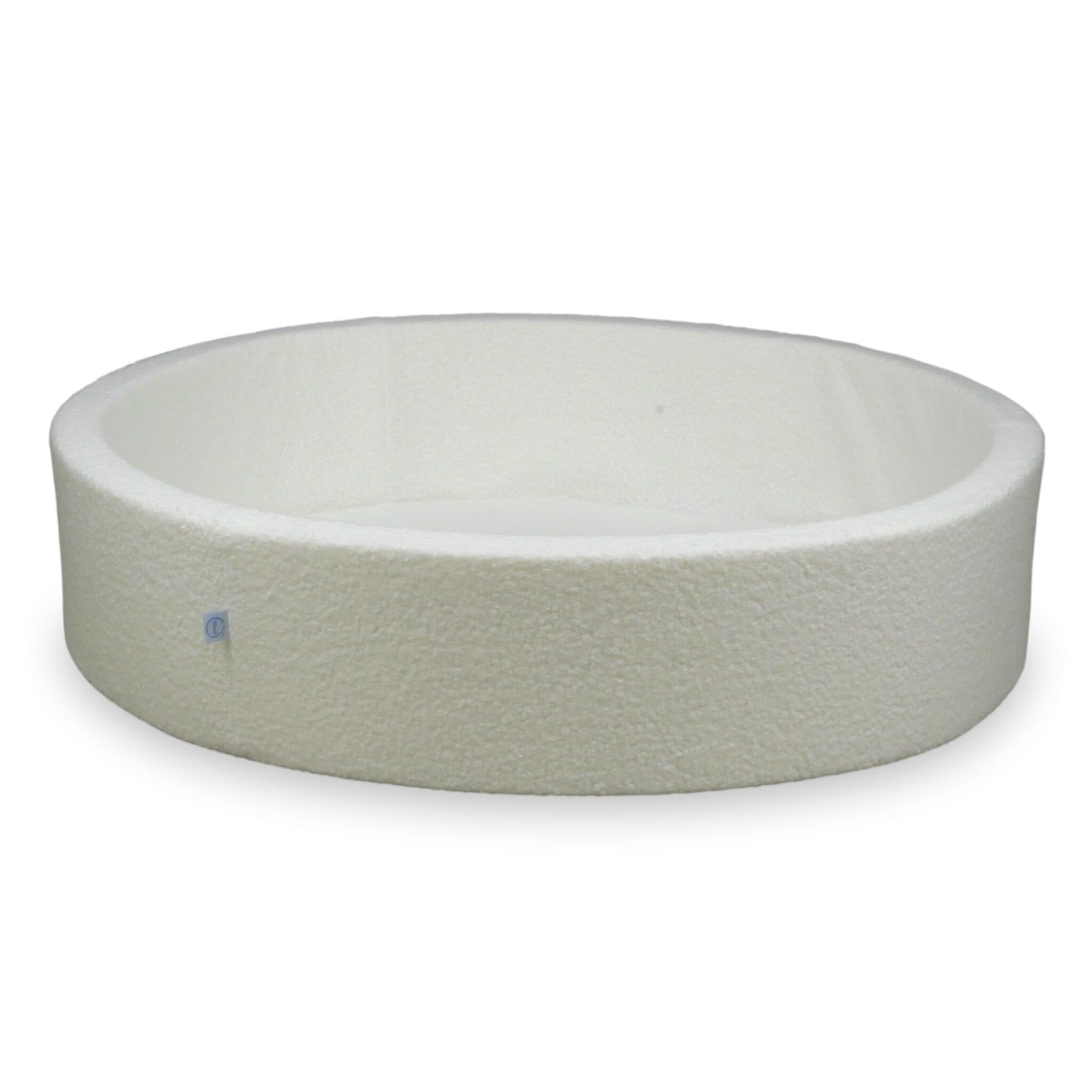 Mimii Suchy Basen Boulce z pianki bez piłek 90x90x40 cm - Kwadratowy aksamitnie miękki basen dla dzieci - Bezpieczna zabawa dla dziewczynek i chłopców - Kolor biały