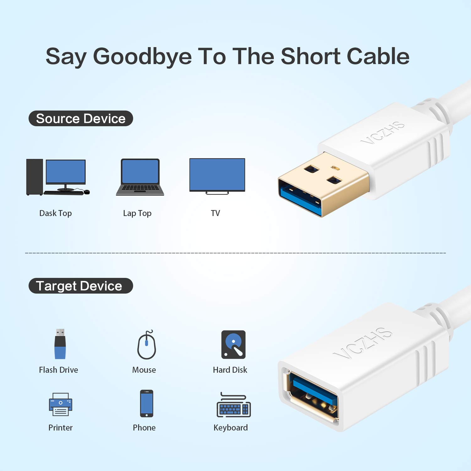 Câble D'extension USB 3.0 De Type A âle Vers Feelle - Transfert De