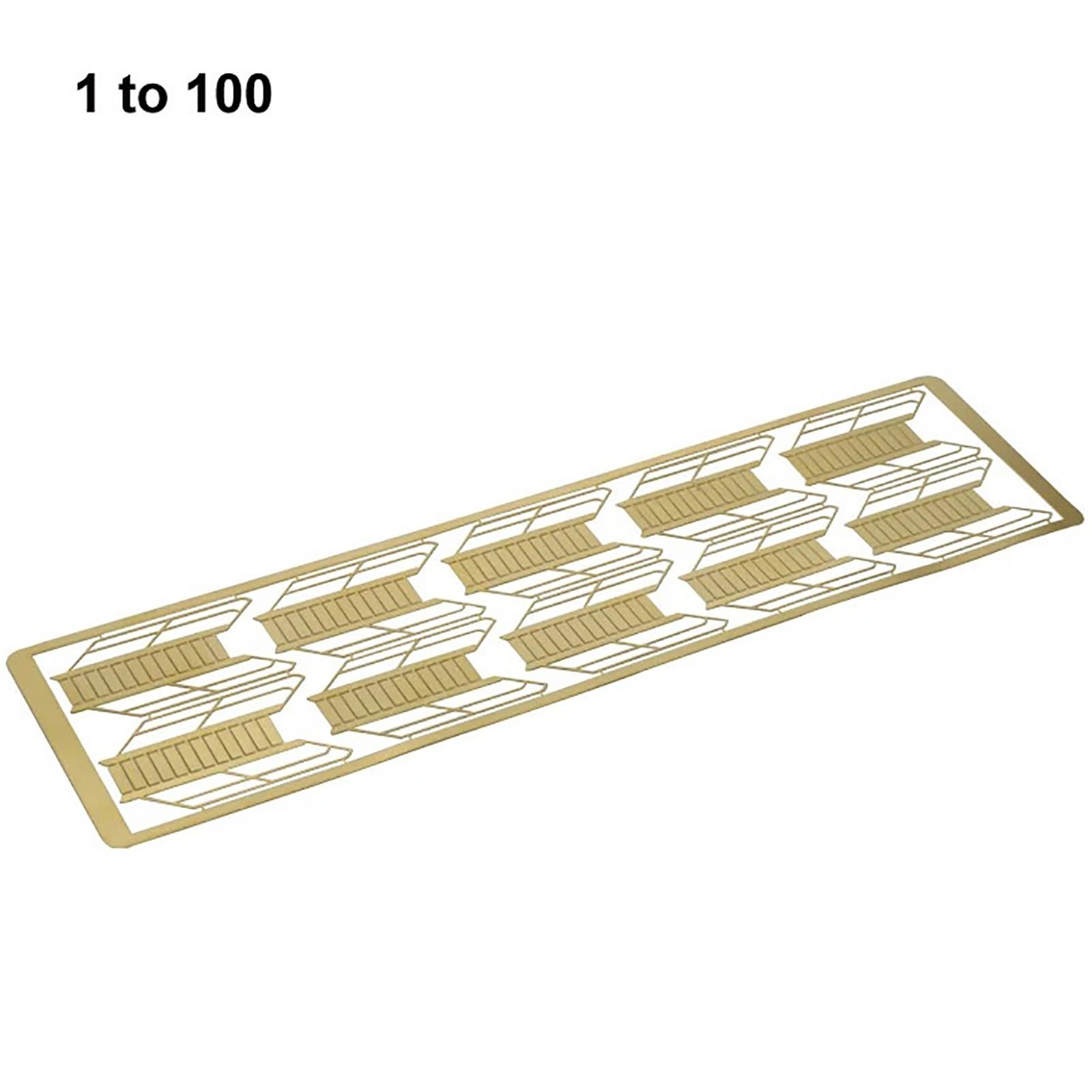 Échelle De Gravure De Modèle De Bateau 1:72 1:100 1:150 1:200, Feuille Gravée en Laiton, Micro Escaliers for Assemblage De Bateau Télécommandé(1/100)