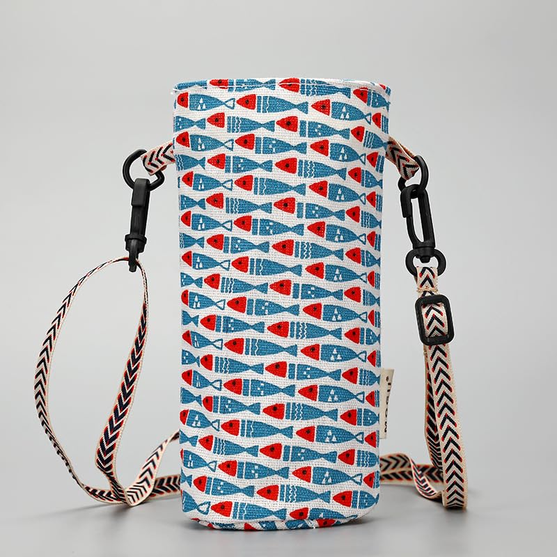 Water Bottle Holder with Strap,Portable Water Bottle Carrier Bag,Hands-Free Bottle Carrier Sling Bag Travel Essentials