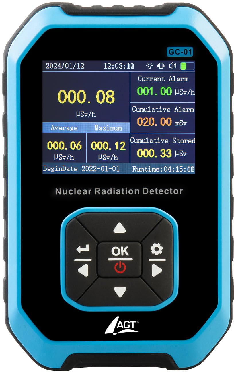 AGT Strahlungsmessgerät: Digitaler Akku-Geigerzähler & Dosimeter, Beta-/Gamma-/Röntgenstrahlung (Geiger Zähler, Geiger Counter, Digitale)