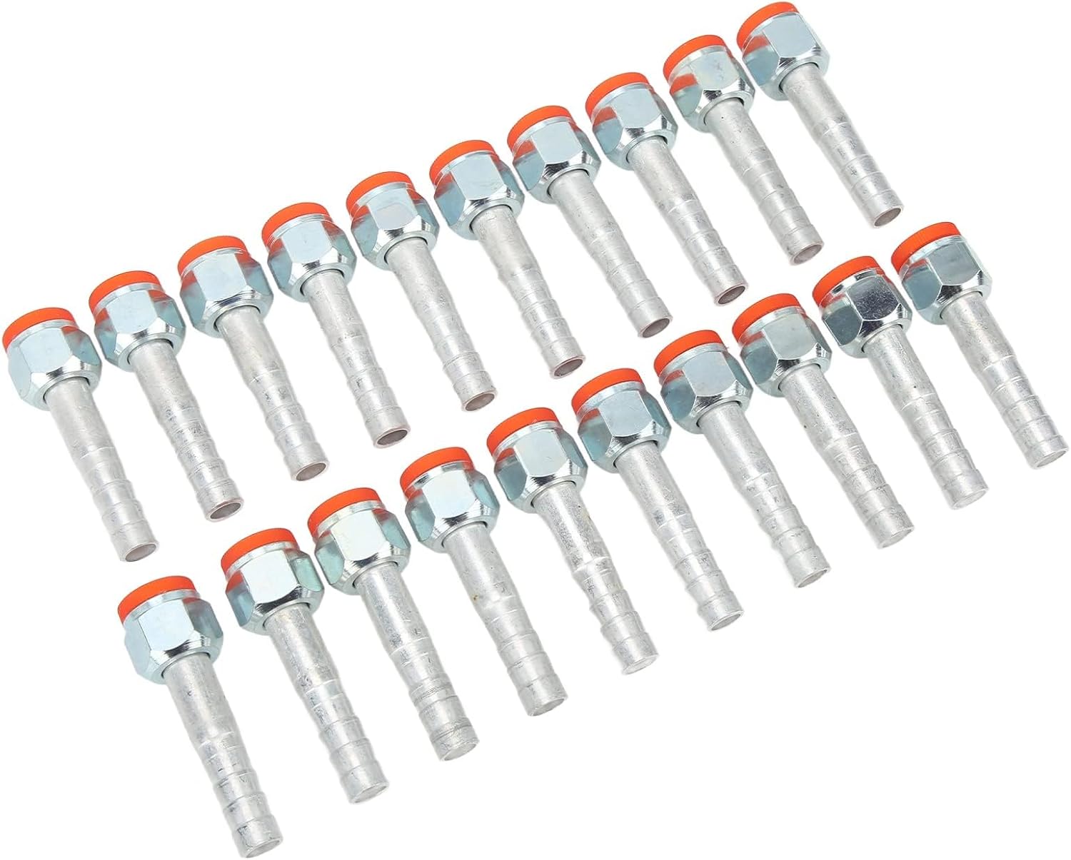 20PCS Strength Aluminum Straight Air Conditioning Hose Barb Fitting for Universal Car Truck Use, Rustproof Substance, Sealing, Lasting (5/8in)