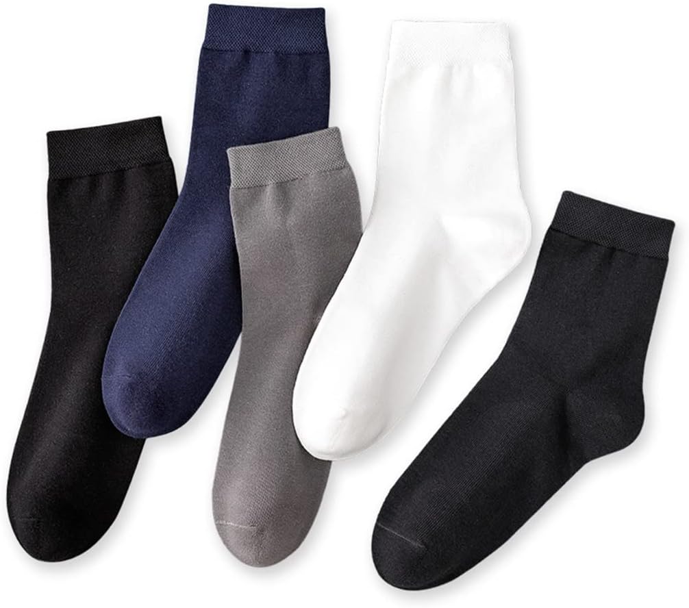 5 Pairs Cotton Middle Tube Socks Daily Wear Casual Socks Outdoor Business Soft Socks