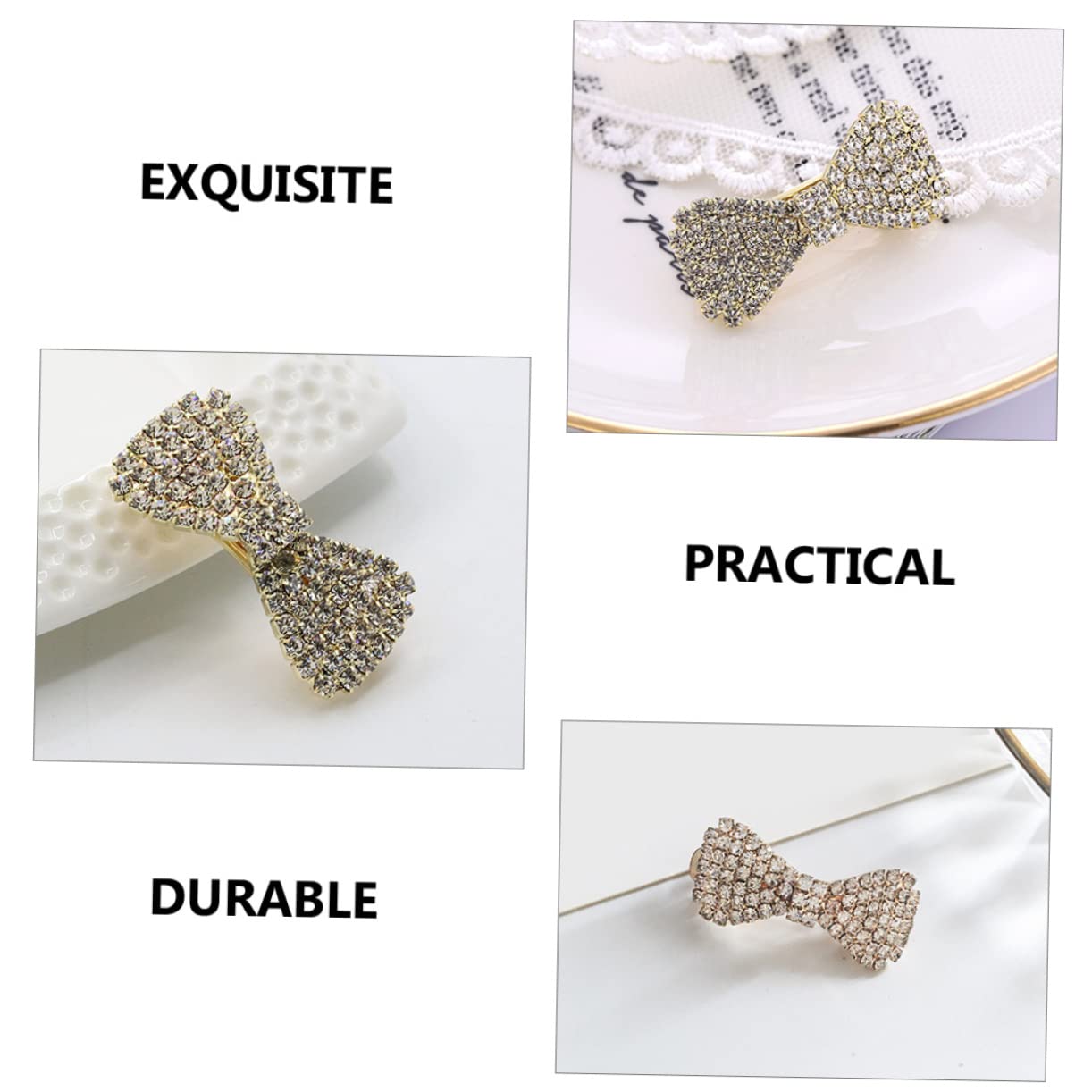 VICASKY 16 Pezzi Fermagli Cristallo con Clip per Sposa e Ragazze Accessori per Nozze e Feste