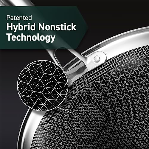 Hexclad 12 Inch Hybrid Stainless Steel Wok With Stay Cool Handle, Dishwasher And Oven Safe, Works With Induction, Ceramic, Non-Stick, Electric, And Gas Cooktops #TOP3