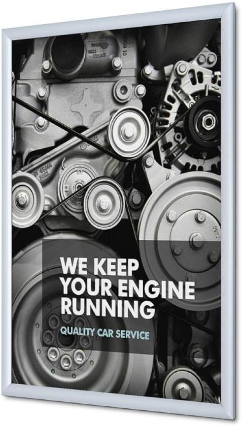 Pack of 5 A3 SNAPFRAMES - 25mm Profile Silver Anodised Snap Frame - Poster Display Qty 5. Code APF3 x 5