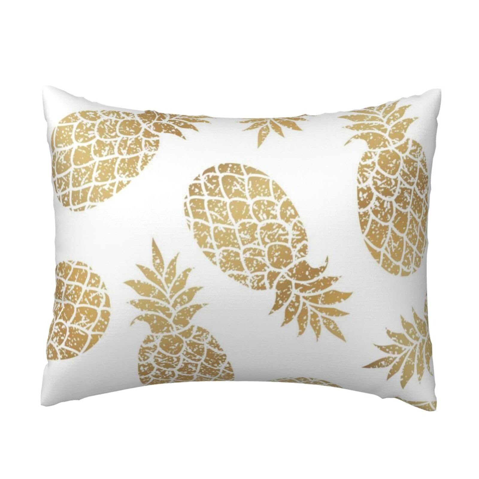 WSHFFILO golden pineapple background printed Pillow Case 20x26in Decorative pillowcase Throw Pillow Cover