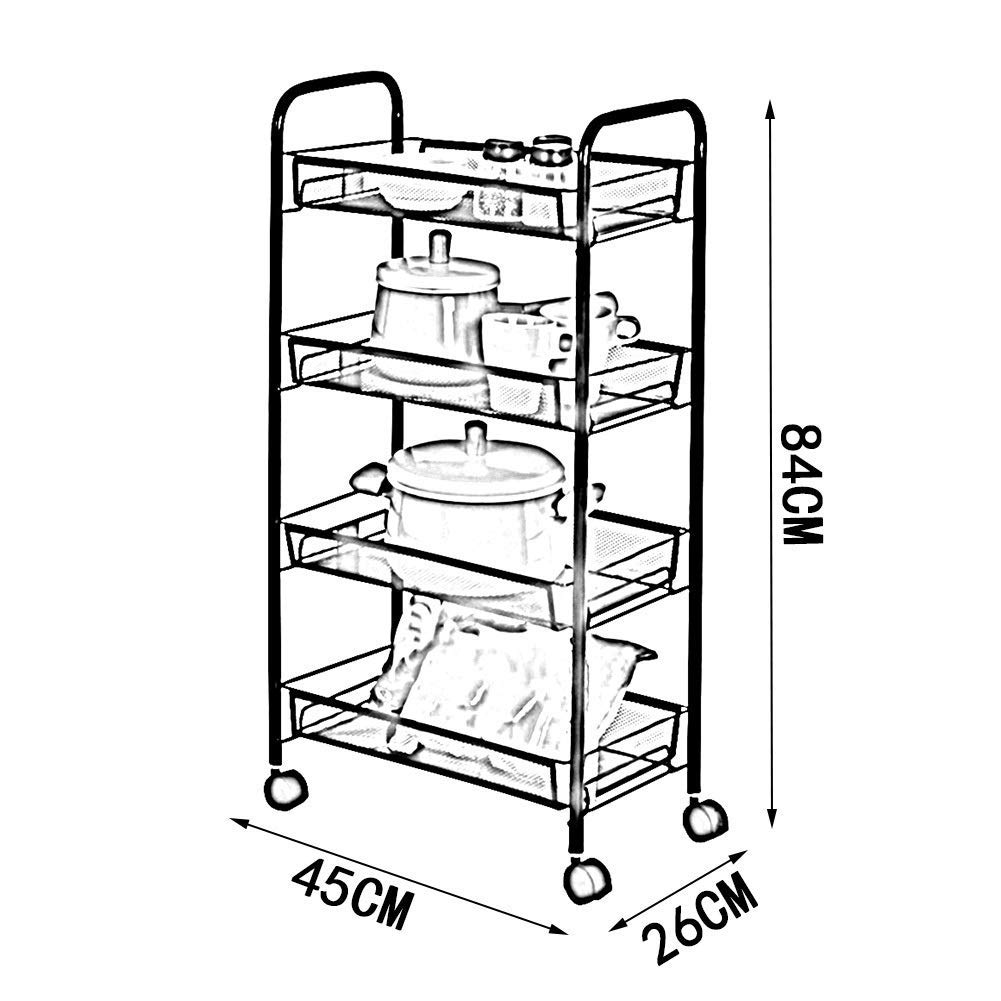 Carrello portavivande in acciaio inox resistente con 3 ripiani e ruote girevoli per uso domestico, hotel e bar. Facile da montare. Disponibile in 3 misure: argento (80x40x85 cm) e nero (45x26x84 cm)