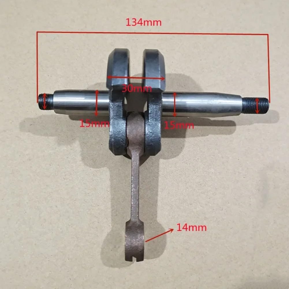 Cigüeñal compatible con soplador de hojas de motor chino 1E48F EB650 63CC KASEI KS865 EB965 (un quitanieves)
