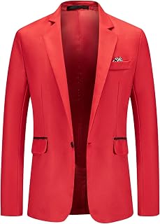 Formal Blazer for Men 2024 Wedding Guest Suit Coat Business Meeting Dinner Jacket One Button Classic Fit Blazer Suits