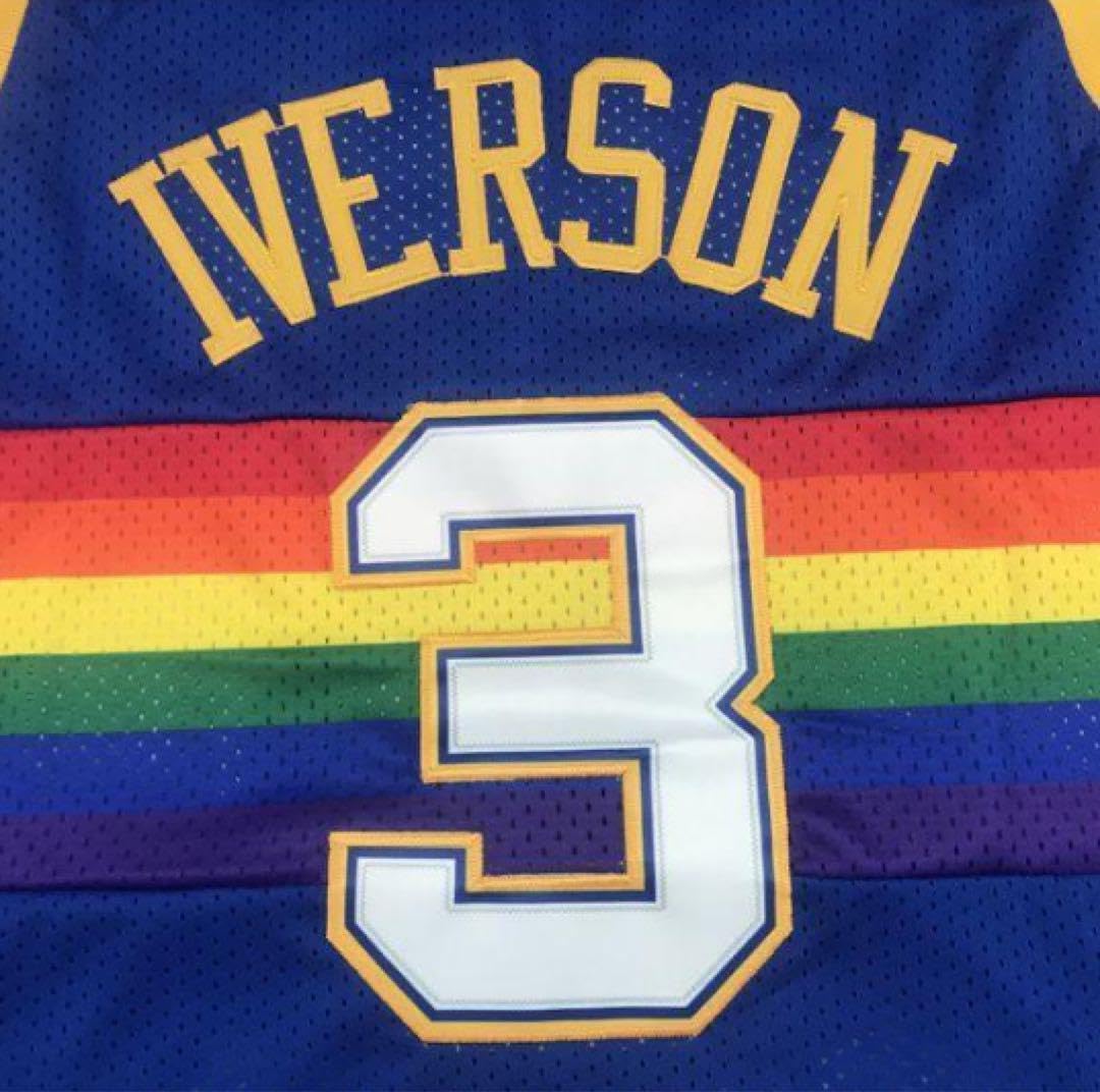 Amazon.co.jp: NBAナゲッツのアイバーソン刺ユニフォーム3番です