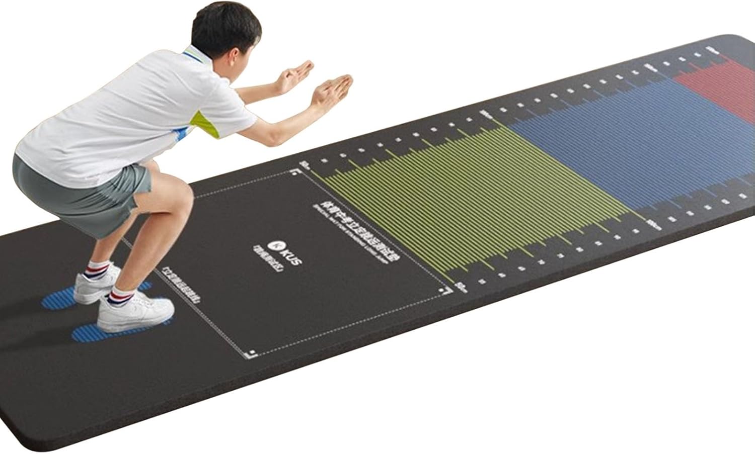 ZIMGOD Standing Long Jump Mat, Non Slip Exercise Measuring