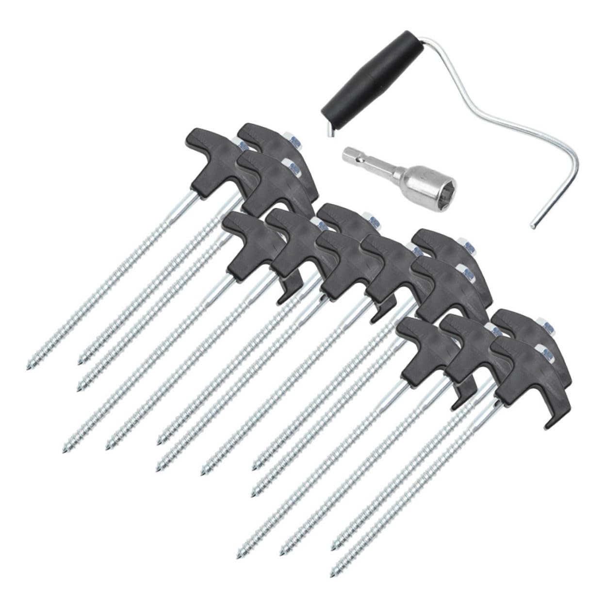 Estacas de tienda fijas y ligeras HEMOTON: accesorios reutilizables para camping y toldos