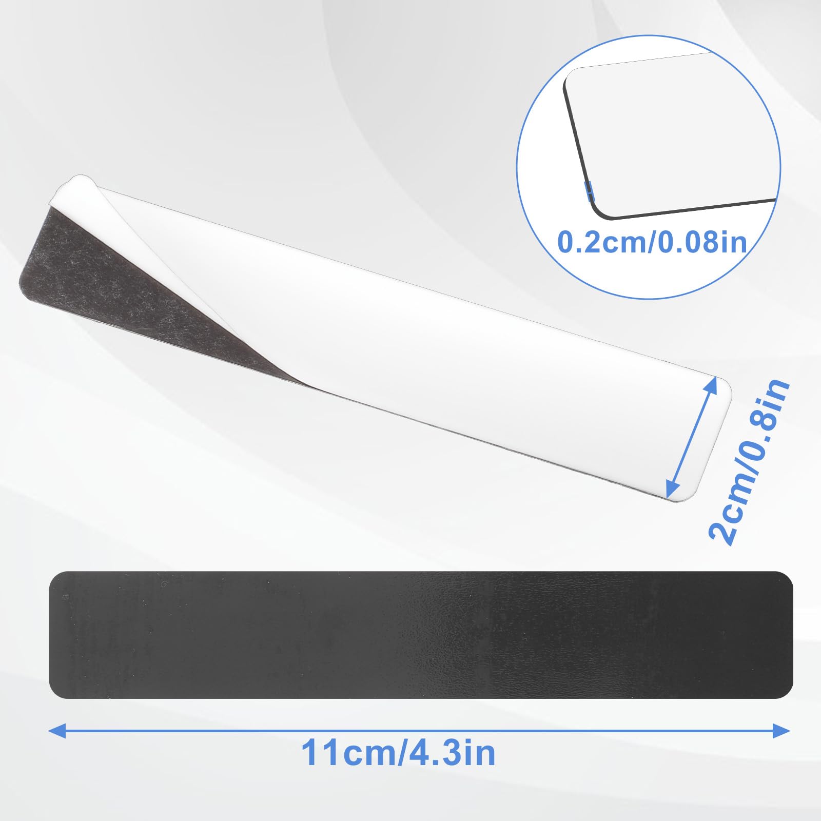 Elastyczne paski magnetyczne, prostokątne, płaskie magnesy, taśma magnetyczna z samoprzylepnym spodem, mocne magnesy na lodówkę, taśma do majsterkowania, tablic suchościeralnych, organizacji domu