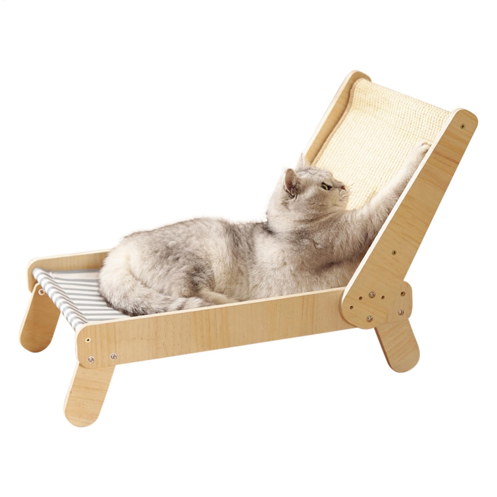 Scratteur de Chaise de Salon pour Chats, Chaise de Plage Hamac Cat Chaise à | Grand salon réglable en 4 positions pour chaton petit et moyen