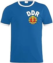 Herren T-Shirt DDR National Trikot Team Ostdeutschland Osten NVA 1974 FDJ