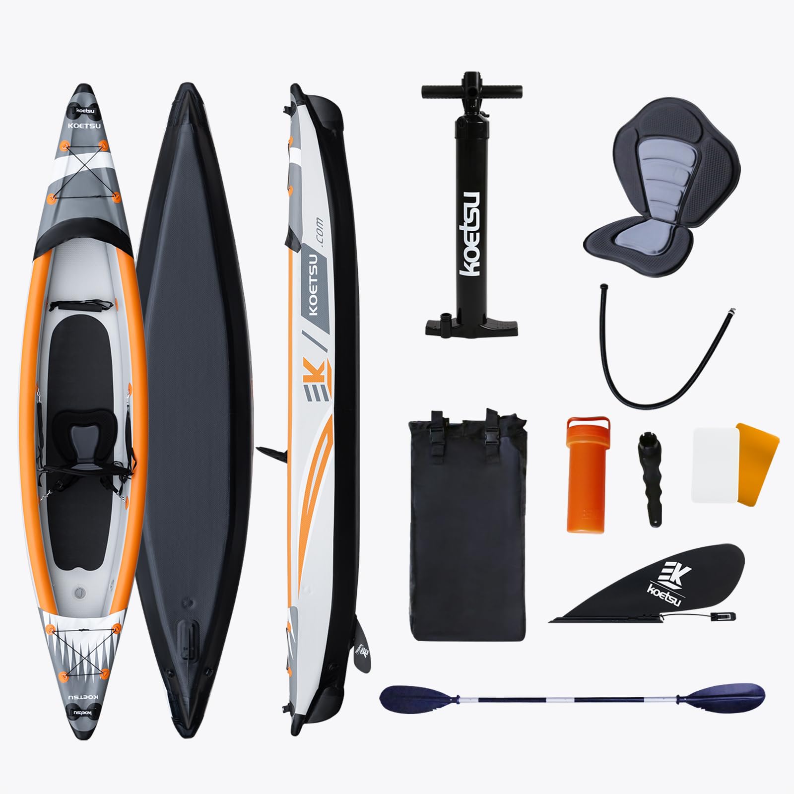 Amazon.co.jp: KOETSU インフレータブルカヤック 365 cm 1人乗り 充気