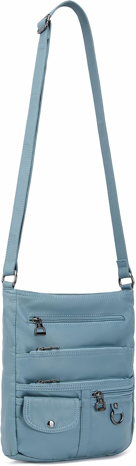 MINICAT Crossbody Purses for Women Multi Pocket Crossbody Bag Soft Leather Cross Body bag for Woman Small Shoulder Bags - Image 8