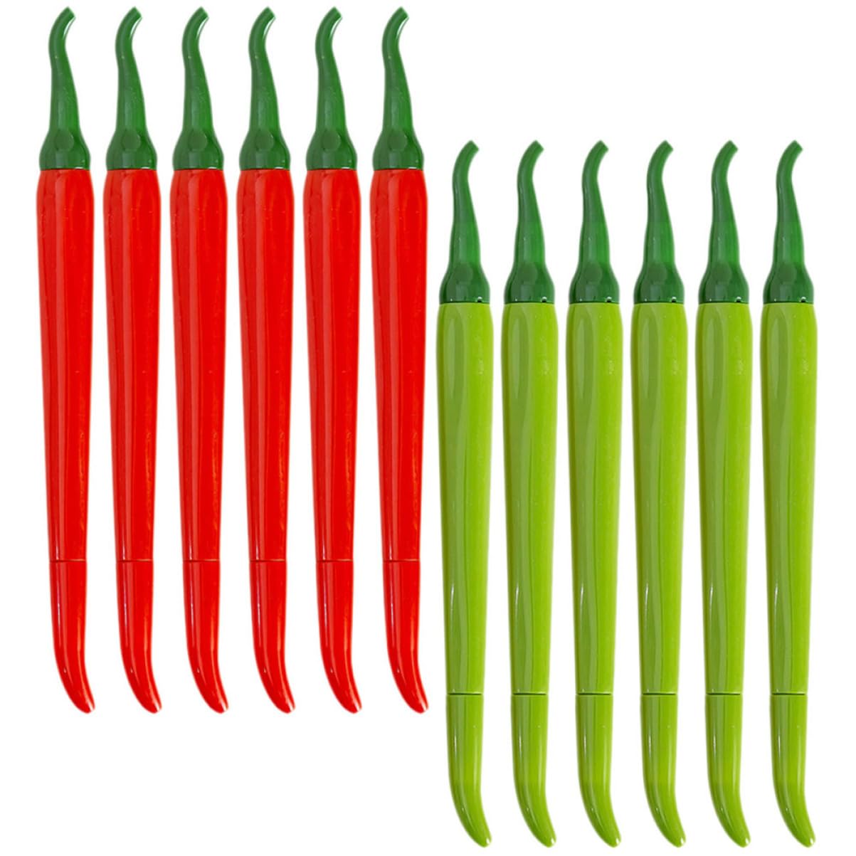 HOMSFOU 5 Ensembles Stylo Gel Forme Piment Pour Étudiants Et Bureau Stylos À Encre Colorée Ergonomiques Pour Dessin Et Cartes De 12 Pièces * 5