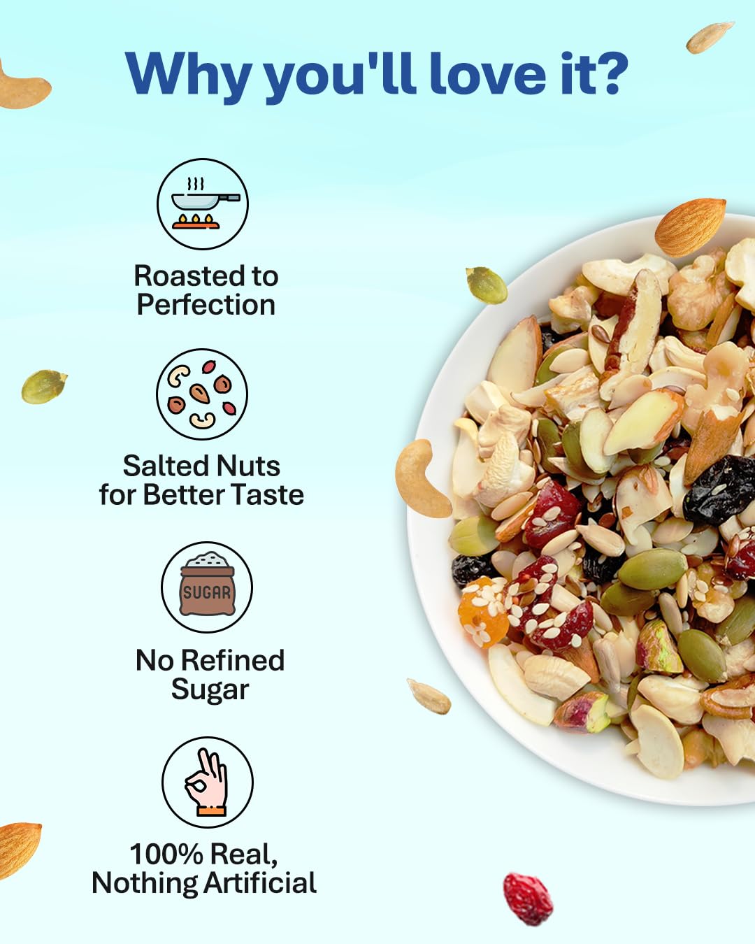 True Elements Daily Trail Mix 250g - 15 in 1 Dry Fruits Mix | Mixed Nuts | Mixed Nuts and Dry Fruits | High in Protein | Healthy Snacking True Elements Daily Trail Mix 250g - 15 in 1 Dry Fruits Mix | Mixed Nuts | Mixed Nuts and Dry Fruits | High in Protein | Healthy Snacking
