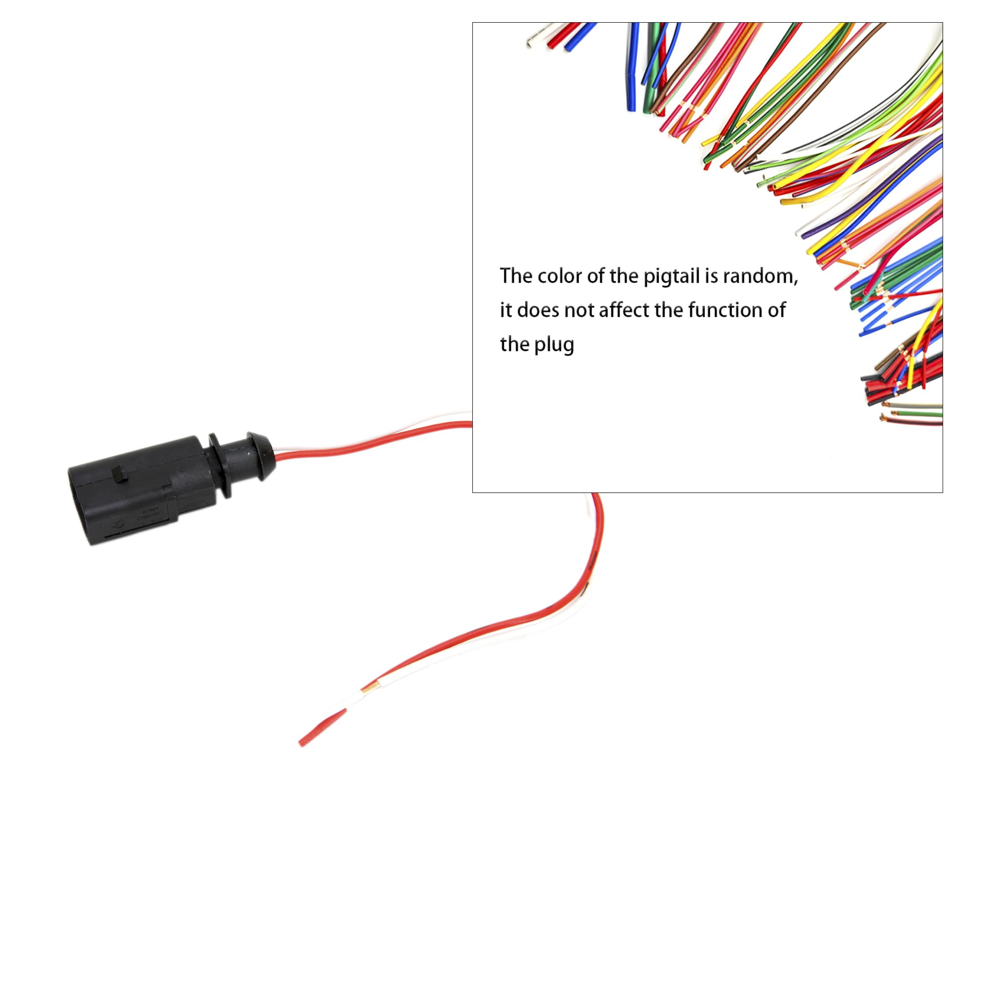 Anlseiod 1J0973802 Connecteur à 2 Broches Compatible Avec VW Audi A1 A3 Skoda Seat Câble Mâle Femelle Connecteurs Avec Bornes Et Joints Kit De Raccordement A8 1J0973702 - Foto 4