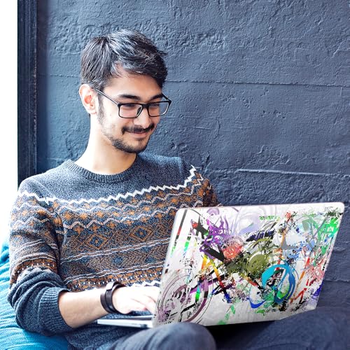 Image of Galaxsia Painting D3 Top+Wrist Pad Vinyl Laptop Skin /Sticker /Cover Upto 15.6 Inches Laptops Laminated-Removable-HD Quality Compatible for Hp-Dell-Sony-Lenovo-Asus etc.(15x10 Inches)