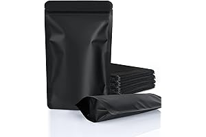 100-Pack Resealable Stand Up Pouch Bags, Smell-Proof and Sealable for Packaging