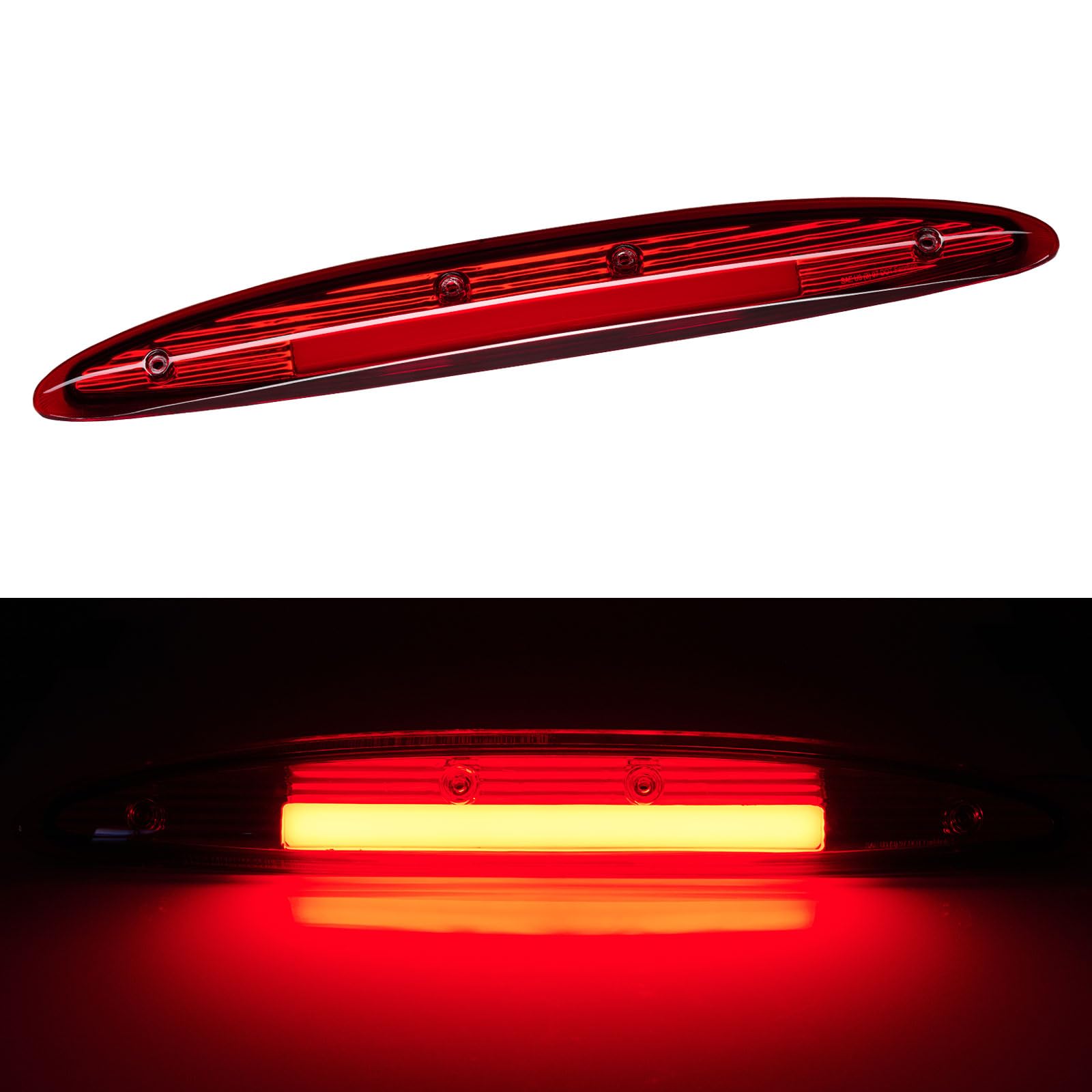 Third 3rd Brake Light LED for 1997-2002 Ford Expedition, High Mount Rear Brake Lights Assembly for 97-02 Expedition, Waterproof Center Cab Lamp Stop Light (RED)