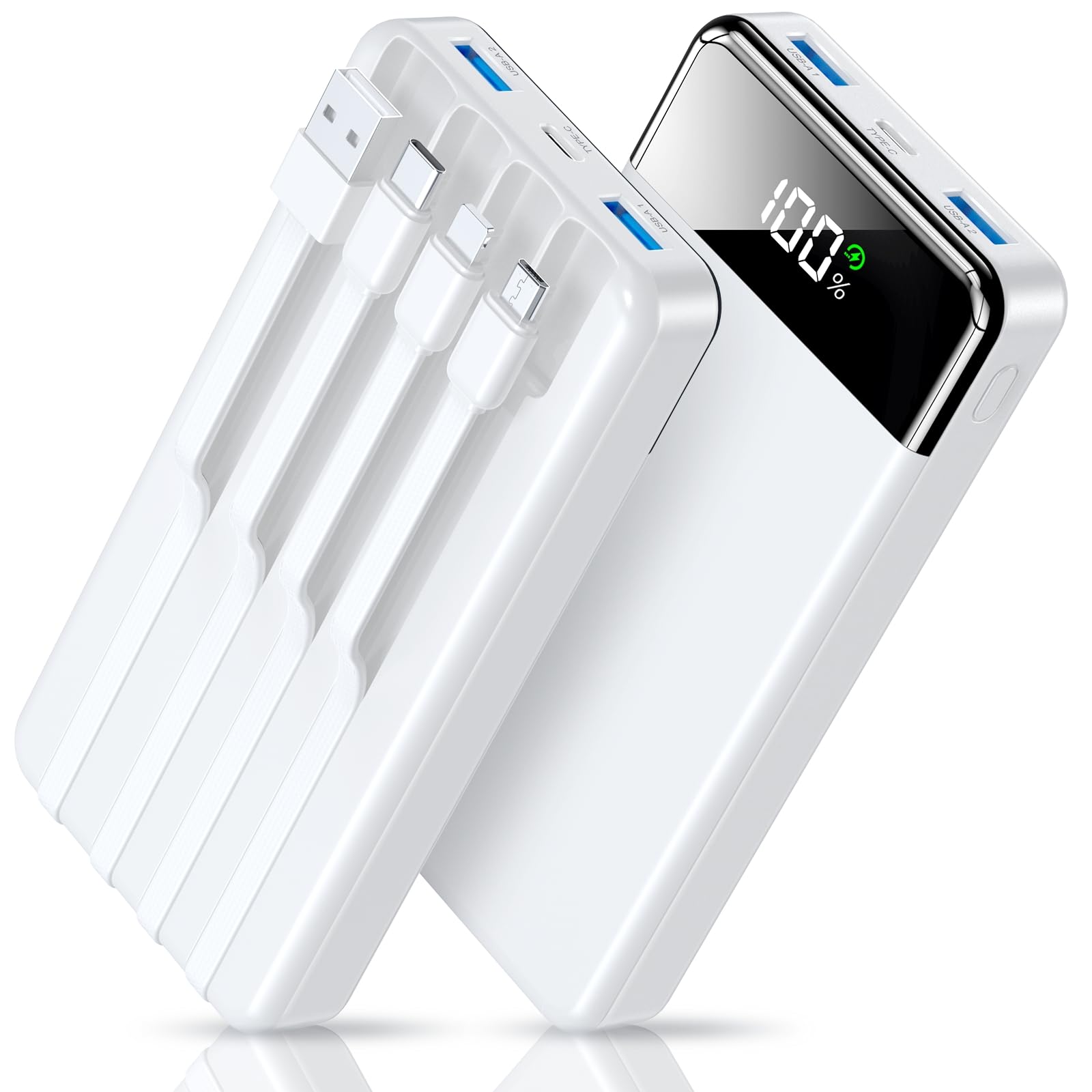 Amazon | Ciunedr【4つのケーブル内蔵・56800mAh大容量】モバイル